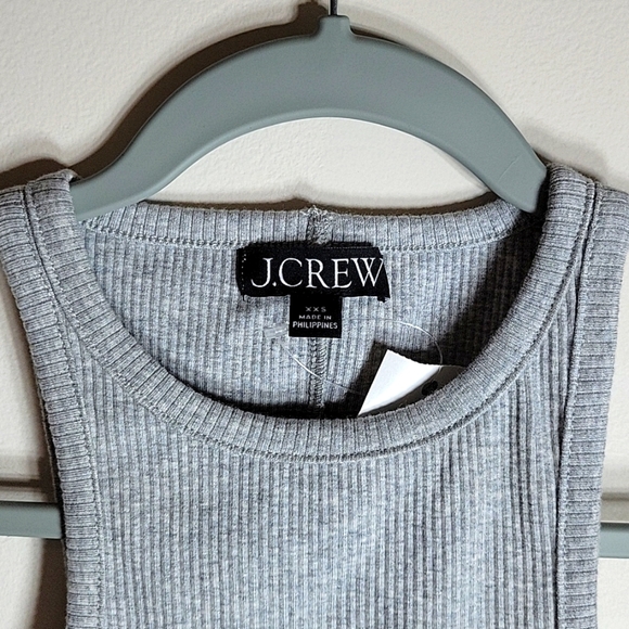 J.Crew New Favorite Tank Vintage Rib Racerback Grey XXS NWT - Picture 3 of 5